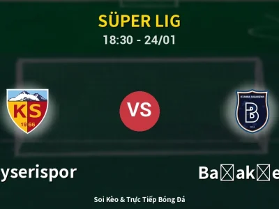 🔴 Trực Tiếp: Kayserispor 0-0 Başakşehir – Link Xem Süper Lig (Full HD)