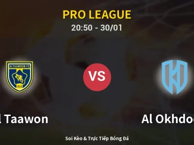 🔴 Trực Tiếp: Al Taawon 0-0 Al Okhdood – Link Xem Pro League (Full HD)
