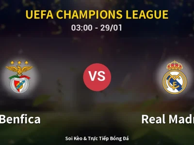 Kết Quả: Benfica 4-2 Real Madrid – Highlight & Bàn Thắng | UEFA Champions League