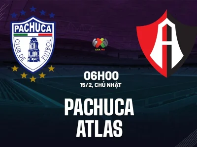 Dự Đoán Sốc: Pachuca vs Atlas – Chủ Nhà Áp Đảo Hay Bất Ngờ Từ Khách? (6h00, 15/2)
