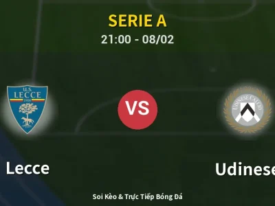 🔴 Trực Tiếp: Lecce 1-1 Udinese – Link Xem Serie A (Full HD)