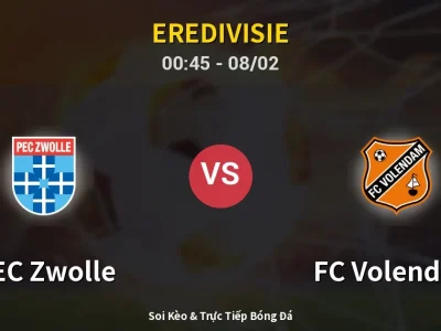 Kết Quả: PEC Zwolle 1-2 FC Volendam – Highlight & Bàn Thắng | Eredivisie