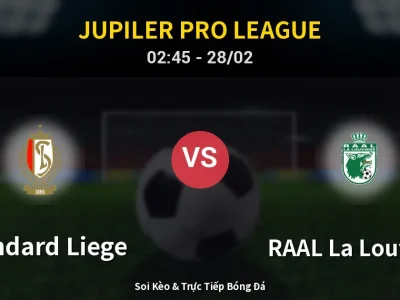 Kết Quả: Standard Liege 1-1 RAAL La Louvière – Highlight & Bàn Thắng | Jupiler Pro League