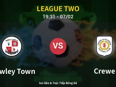 🔴 Trực Tiếp: Crawley Town 0-0 Crewe – Link Xem League Two (Full HD)