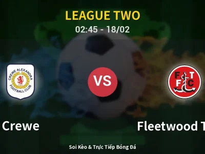 Kết Quả: Crewe 0-1 Fleetwood Town – Highlight & Bàn Thắng | League Two