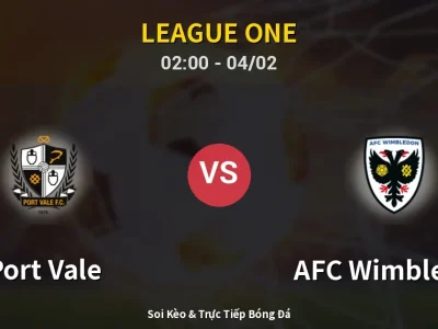 Kết Quả: Port Vale 0-1 AFC Wimbledon – Highlight & Bàn Thắng | League One