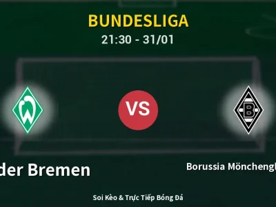 🔴 Trực Tiếp: Werder Bremen 0-0 Borussia Mönchengladbach – Link Xem Bundesliga (Full HD)