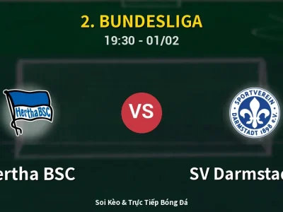 🔴 Trực Tiếp: Hertha BSC 2-1 SV Darmstadt 98 – Link Xem 2. Bundesliga (Full HD)