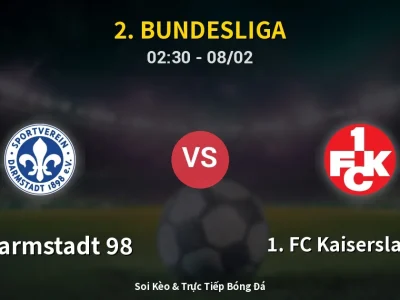 Kết Quả: SV Darmstadt 98 4-0 1. FC Kaiserslautern – Highlight & Bàn Thắng | 2. Bundesliga