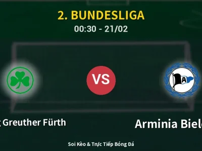 Kết Quả: SpVgg Greuther Fürth 2-1 Arminia Bielefeld – Highlight & Bàn Thắng | 2. Bundesliga