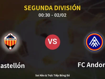 Kết Quả: Castellón 2-0 FC Andorra – Highlight & Bàn Thắng | Segunda División