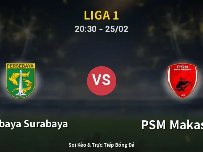 🔴 Trực Tiếp: Persebaya Surabaya 1-0 PSM Makassar – Link Xem Liga 1 (Full HD)
