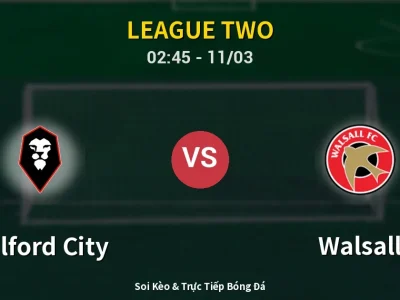Kết Quả: Salford City 1-0 Walsall – Highlight & Bàn Thắng | League Two