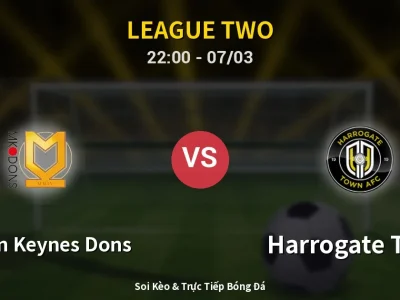 Soi Kèo Milton Keynes Dons vs Harrogate Town – 22:00 07/03 | Nhận Định, Dự Đoán Tỷ Số