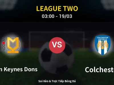 Kết Quả: Milton Keynes Dons 1-0 Colchester – Highlight & Bàn Thắng | League Two