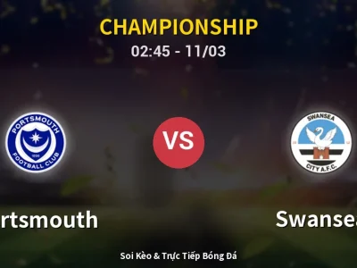 Kết Quả: Portsmouth 1-2 Swansea – Highlight & Bàn Thắng | Championship
