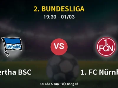 Kết Quả: Hertha BSC 2-1 1. FC Nürnberg – Highlight & Bàn Thắng | 2. Bundesliga