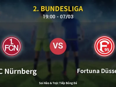 Kết Quả: 1. FC Nürnberg 0-1 Fortuna Düsseldorf – Highlight & Bàn Thắng | 2. Bundesliga