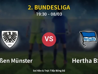 🔴 Trực Tiếp: Preußen Münster 1-1 Hertha BSC – Link Xem 2. Bundesliga (Full HD)