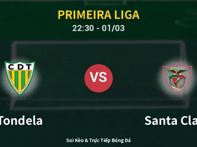🔴 Trực Tiếp: Tondela 0-0 Santa Clara – Link Xem Primeira Liga (Full HD)