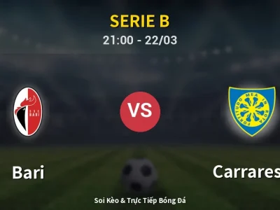 🔴 Trực Tiếp: Bari 0-0 Carrarese – Link Xem Serie B (Full HD)