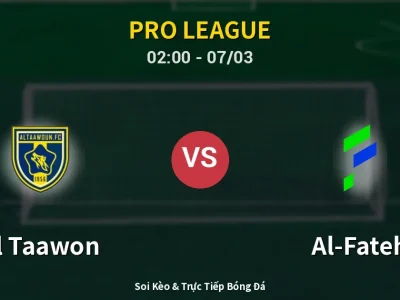 Kết Quả: Al Taawon 3-2 Al-Fateh – Highlight & Bàn Thắng | Pro League