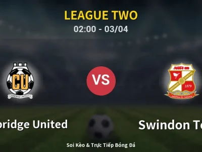 Kết Quả: Cambridge United 1-1 Swindon Town – Highlight & Bàn Thắng | League Two