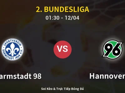 Kết Quả: SV Darmstadt 98 0-2 Hannover 96 – Highlight & Bàn Thắng | 2. Bundesliga