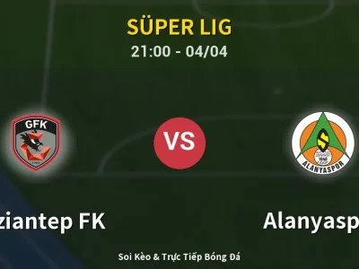 Soi Kèo Gaziantep FK vs Alanyaspor – 21:00 04/04 | Nhận Định, Dự Đoán Tỷ Số