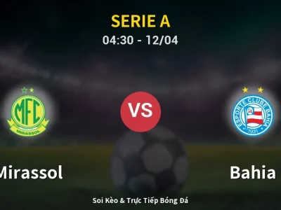 Soi Kèo Mirassol vs Bahia – 04:30 12/04 | Nhận Định, Dự Đoán Tỷ Số