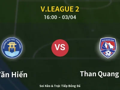 Kết Quả: Văn Hiến 1-1 Than Quang Ninh – Highlight & Bàn Thắng | V.League 2