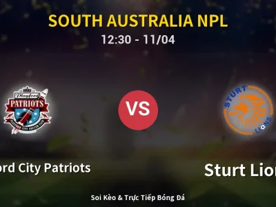 Soi Kèo Playford City Patriots vs Sturt Lions – 12:30 11/04 | Nhận Định, Dự Đoán Tỷ Số