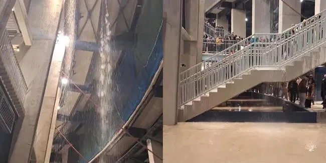 Sân Camp Nou của Barca vừa xây mới xong đã dột 1